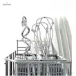 سری های همزن FineCreamer و خمیرزن همزن بوش مدل MFQ40304 داخل سبد ماشین ظرفشویی.