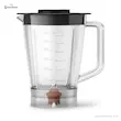 پارچ مخلوط کن ۱.۵ لیتری غذاساز فیلیپس مدل HR7302 با بدنه شفاف مدرج و درب مشکی.