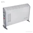 نمای سه‌رخ از بخاری کانوکتور پارس خزر مدل CH2000TL با طراحی باریک و رنگ سفید و خاکستری در شاهیران کالا.