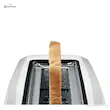 نمای بالا از قرارگیری نان تست درون شیار تکی و طولانی (Long Slot) توستر بوش مدل TAT3A001.