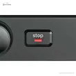 نمای نزدیک از دکمه توقف عملیات (Stop) با چراغ نشانگر قرمز در توستر بوش مدل TAT5P425.
