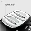درپوش‌های ضد گرد و غبار استیل (Dust Covers) تعبیه شده روی شیارهای توستر فلر مدل TO 490.