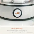 نمای نزدیک از دکمه پاور و سیستم قطع‌کن خودکار (Auto Shut-Off) در تخم‌مرغ پز نوتریکوک مدل NC-EC360.