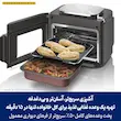 نمای داخلی مولتی کوکر نینجا مدل SFP700 در حال پخت همزمان سینه مرغ در طبقه بالا و پاستا در تابه پایینی