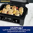 سینه های مرغ گریل شده روی صفحه داغ گریل نینجا مدل DG551 با نمایشگر دیجیتال روشن