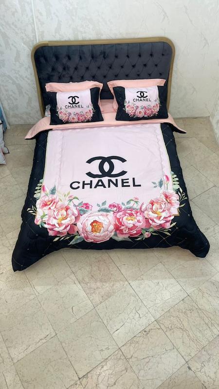 ست روتختی باندبامبو دونفره شانل صورتی 