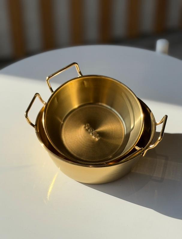 ظرف سرو استیل طلایی انگلیش هوم