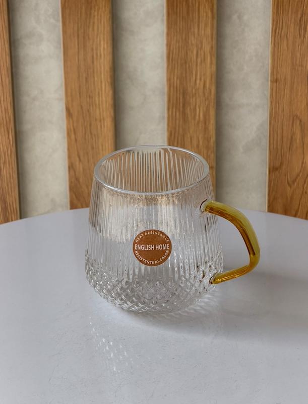 لیوان پیرکس دسته رنگی