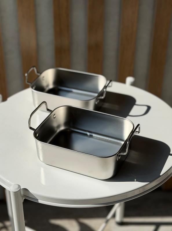 ظرف سرو مستطيل استيل انگليش هوم 