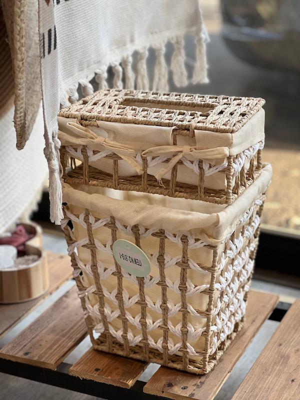 ست سطل و جادستمال حصیری