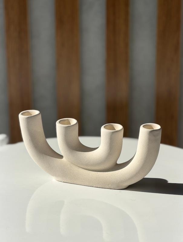 شمعدان سرامیکی ۴ شعله مینیمال ۹۰۲۷