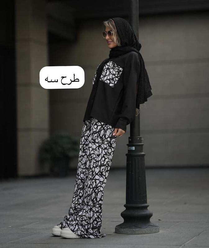 ست شومیز شلوار جت بلک کد ۳۵۰