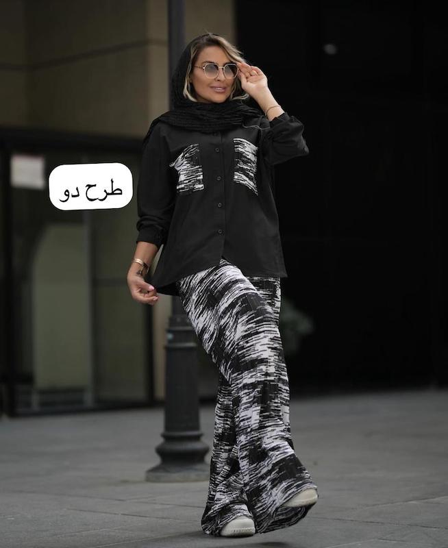 ست شومیز شلوار جت بلک کد ۳۵۰