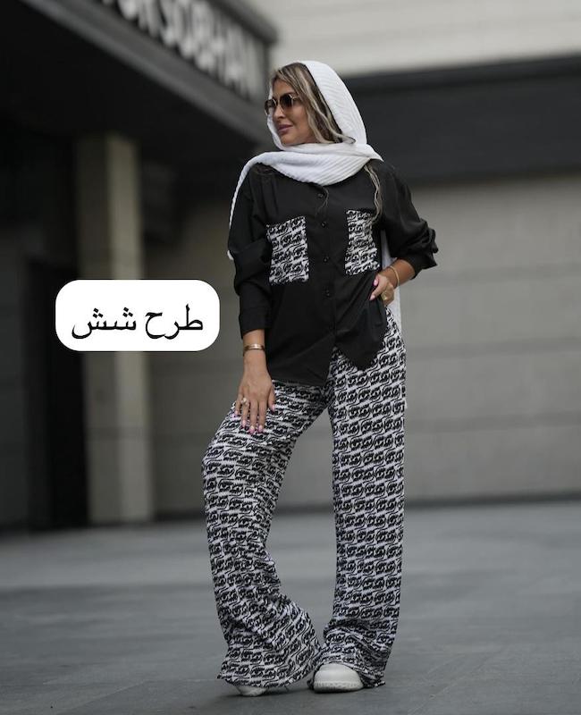 ست شومیز شلوار جت بلک کد ۳۵۰