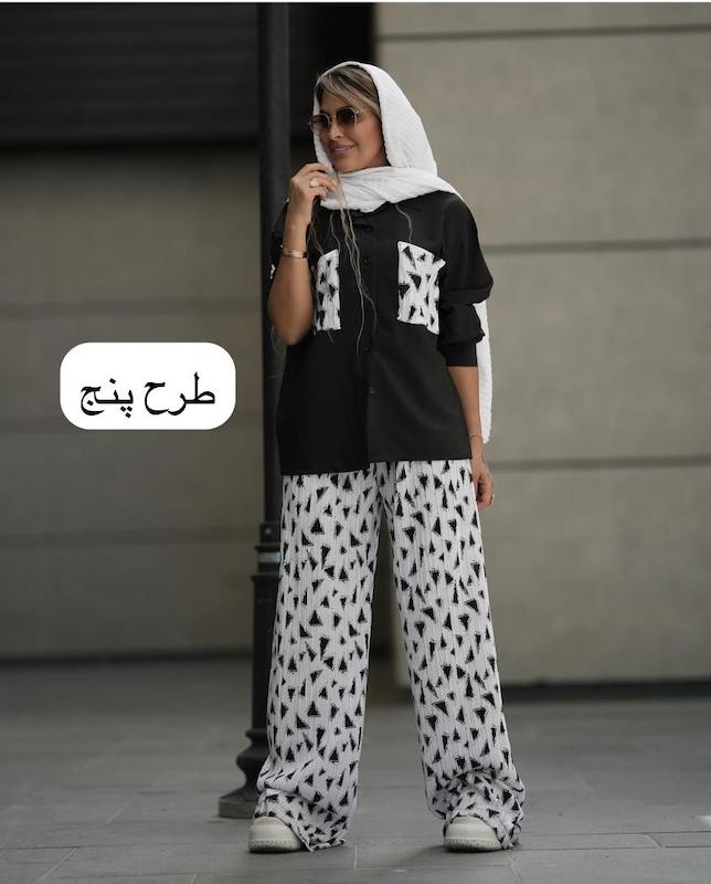 ست شومیز شلوار جت بلک کد ۳۵۰