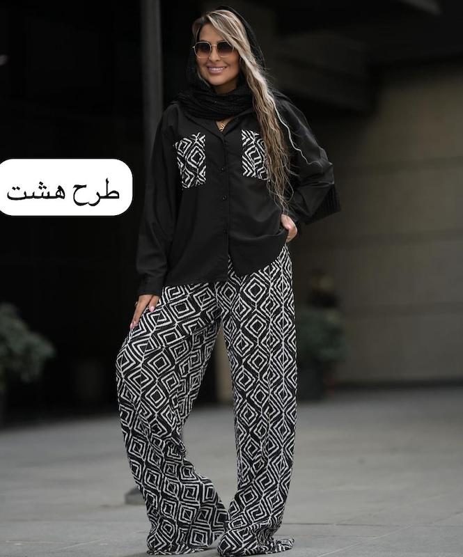 ست شومیز شلوار جت بلک کد ۳۵۰