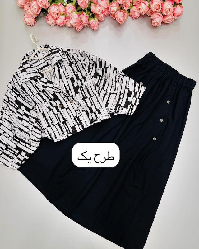 بلوز دامن لینن کد ۱۳۱