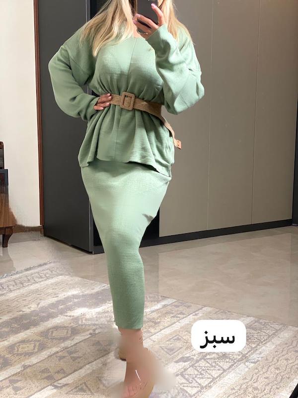 ست بلوز دامن یقه هفت کد ۴۱۵