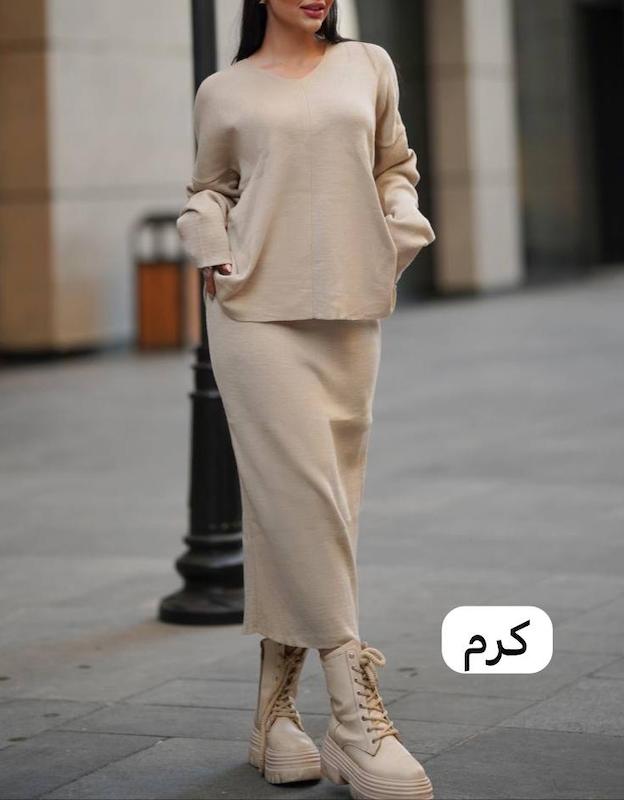 ست بلوز دامن یقه هفت کد ۴۱۵