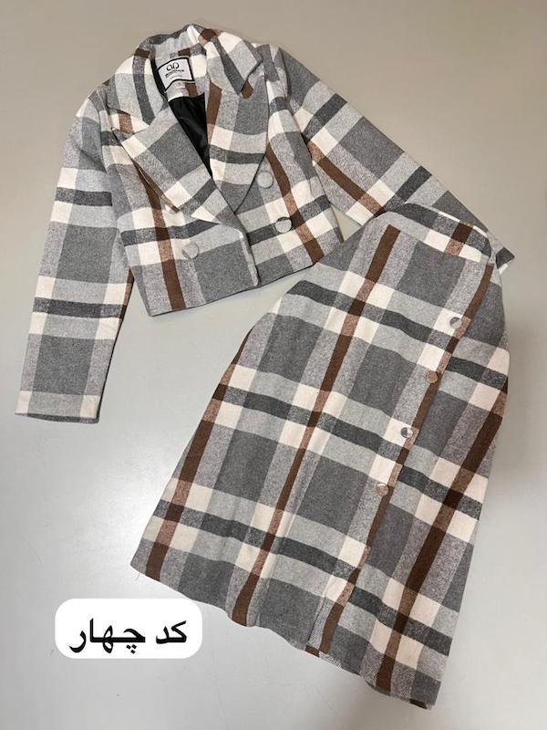 کت دامن چهارخونه فرانسوی کد ۴۶۹