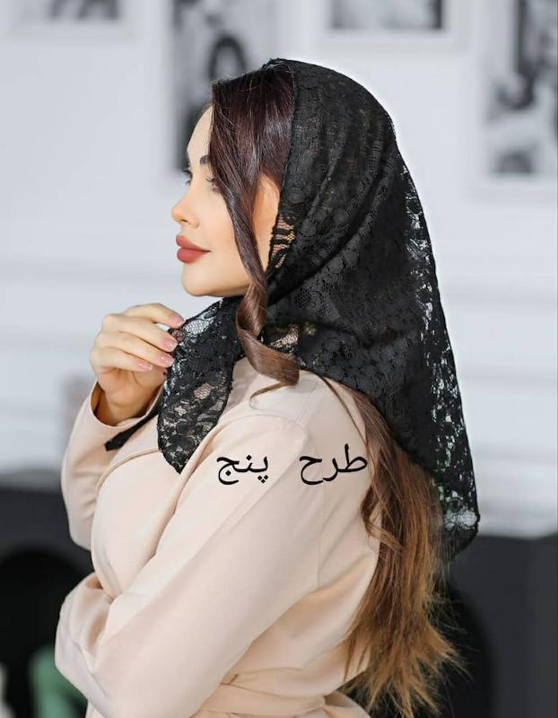 مینی اسکارف گیپور مشکی کد ۹۲۹