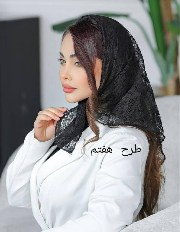مینی اسکارف گیپور مشکی کد ۹۲۹