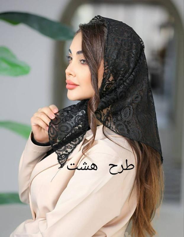 مینی اسکارف گیپور مشکی کد ۹۲۹