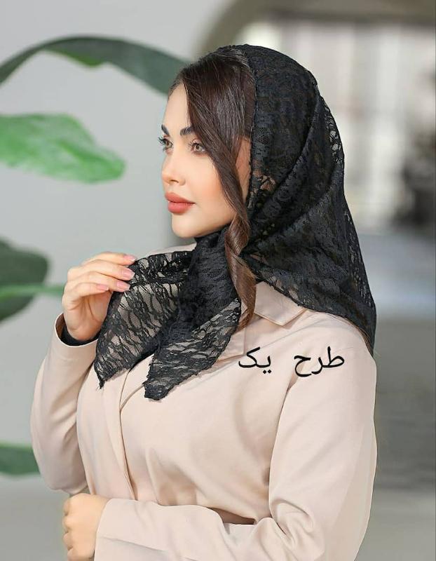مینی اسکارف گیپور مشکی کد ۹۲۹
