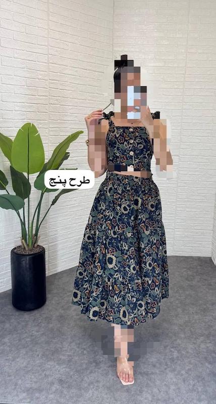 ست کراپ دامن هندی کد ۹۳۰