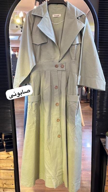 پیراهن لینن دو دکمه کد ۹۷۸