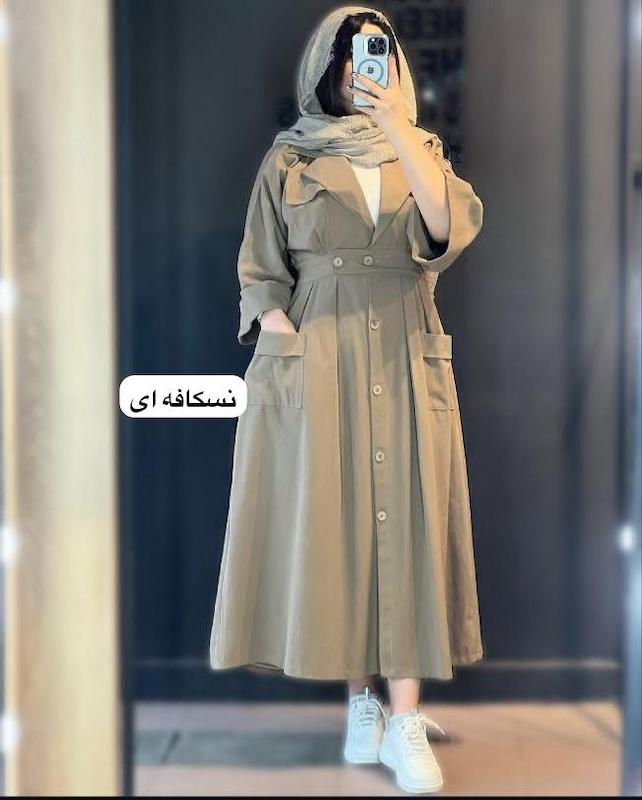 پیراهن لینن دو دکمه کد ۹۷۸