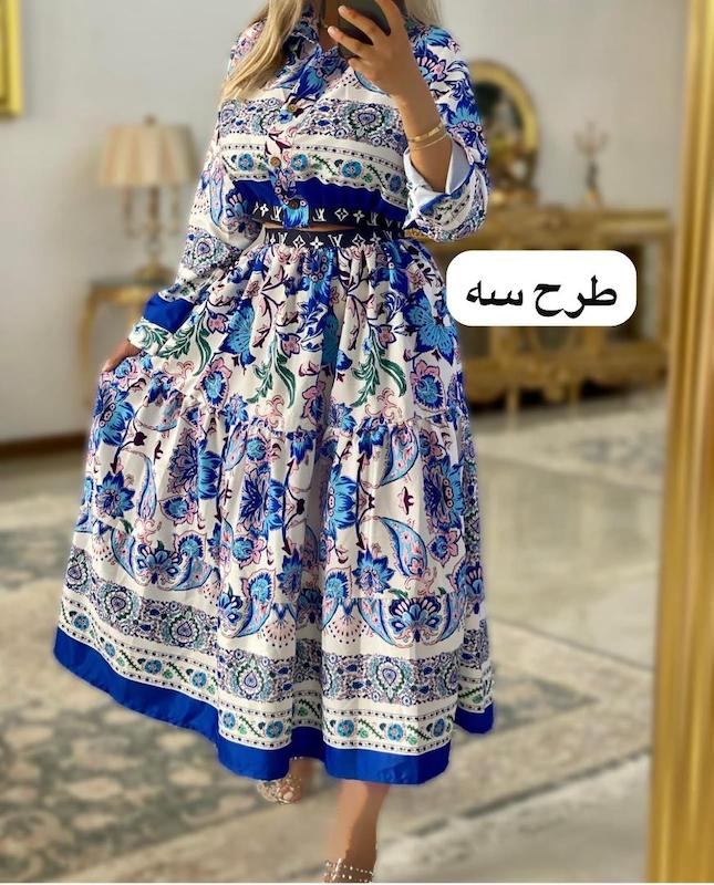 کراپ دامن طرحدار کد ۱۰۱۵