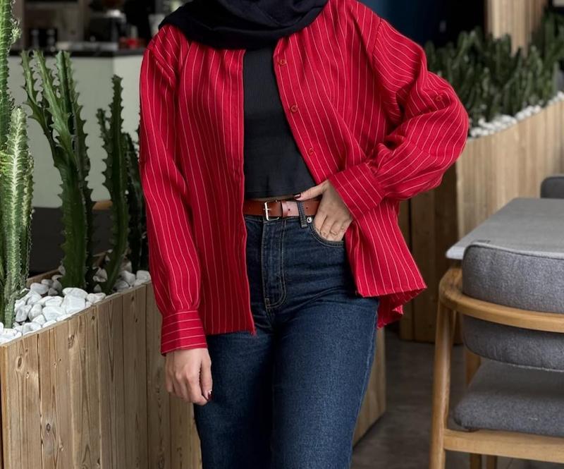 شومیز راه راه کد ۱۰۲۳