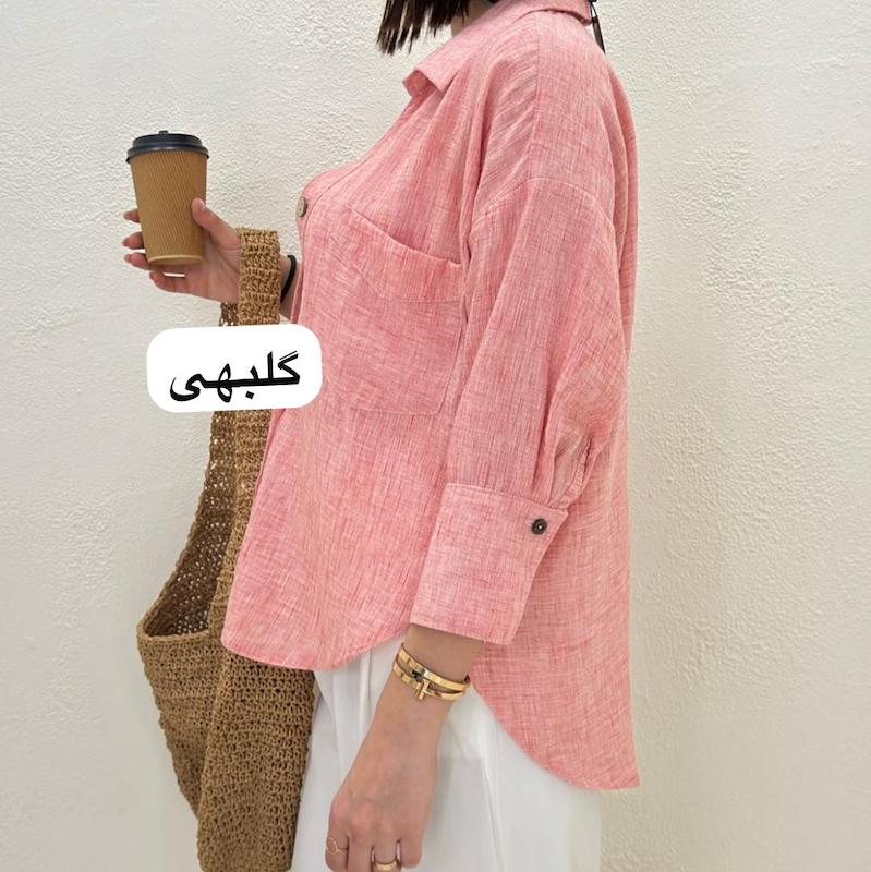 شومیز دکمه چوبی کد ۱۰۵۰