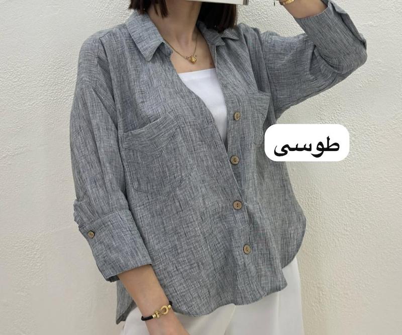 شومیز دکمه چوبی کد ۱۰۵۰