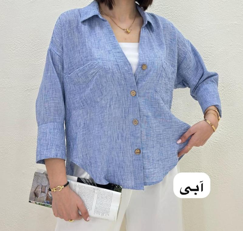 شومیز دکمه چوبی کد ۱۰۵۰