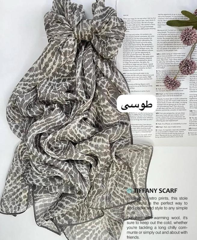 شال حریر طرحدار ۱۰۵۱