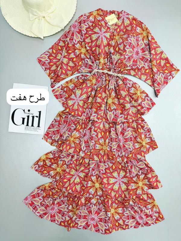 پیراهن طبقه ای طرحدار کد ۱۱۰۴