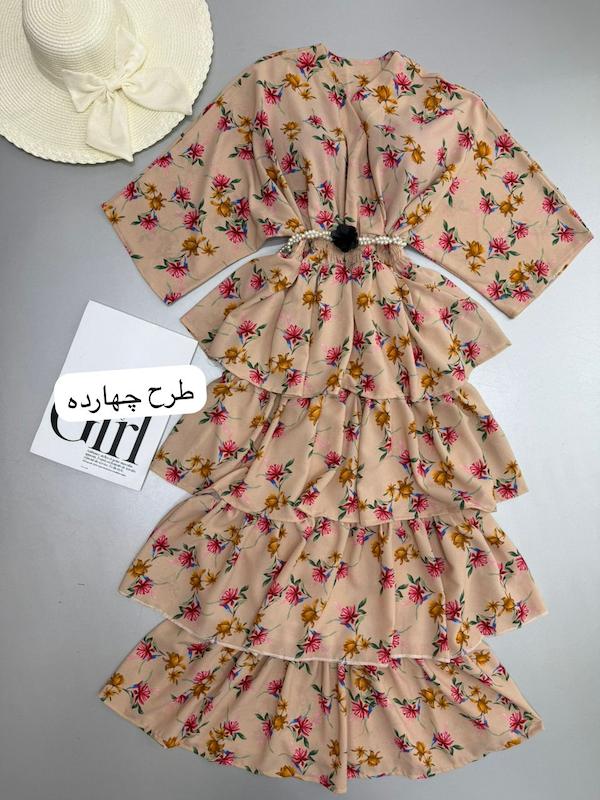 پیراهن طبقه ای طرحدار کد ۱۱۰۴
