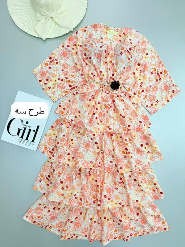 پیراهن طبقه ای طرحدار کد ۱۱۰۴