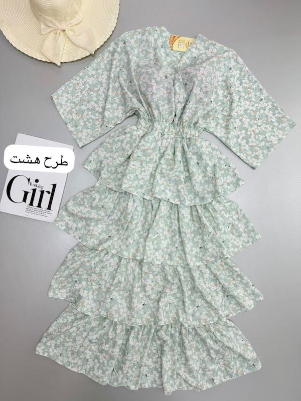پیراهن طبقه ای طرحدار کد ۱۱۰۴