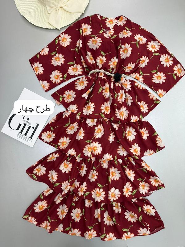 پیراهن طبقه ای طرحدار کد ۱۱۰۴