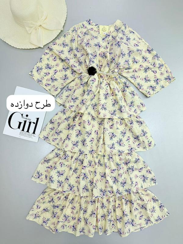 پیراهن طبقه ای طرحدار کد ۱۱۰۴