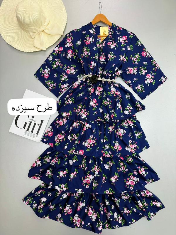 پیراهن طبقه ای طرحدار کد ۱۱۰۴