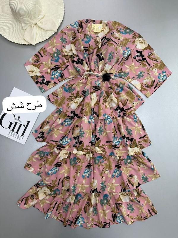 پیراهن طبقه ای طرحدار کد ۱۱۰۴