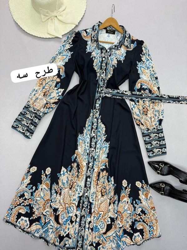 پیراهن طرحدار ماکسی کد ۱۱۳۶