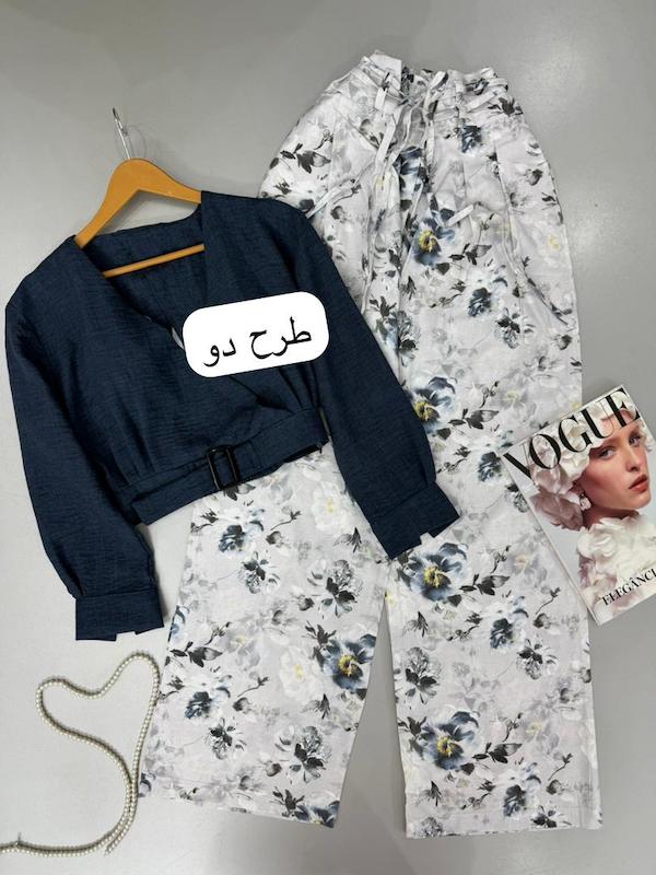 شلوار طرحدار لینن کد ۱۱۷۸