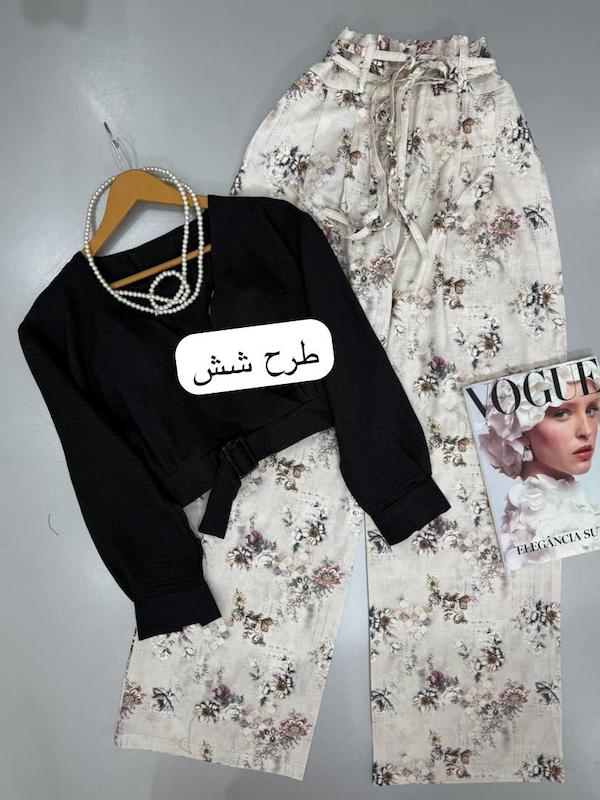 شلوار طرحدار لینن کد ۱۱۷۸