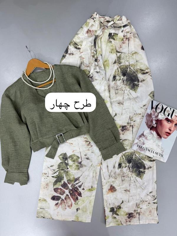 شلوار طرحدار لینن کد ۱۱۷۸