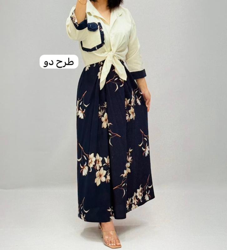 ست شومیز دامن طرحدار کد ۱۱۸۹